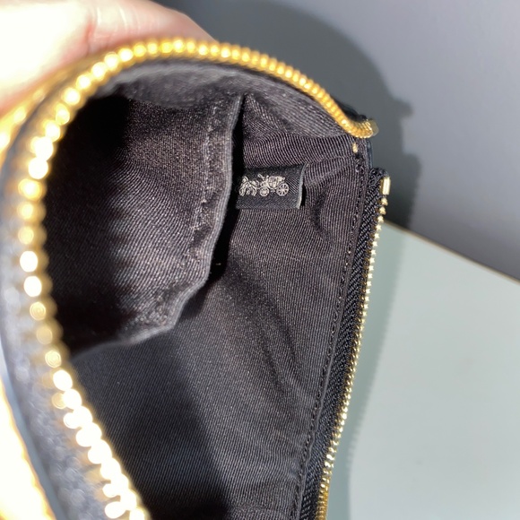 COACH Tiger Print Corner Zip Small 6 inch Wristlet - Picture 7 of 12